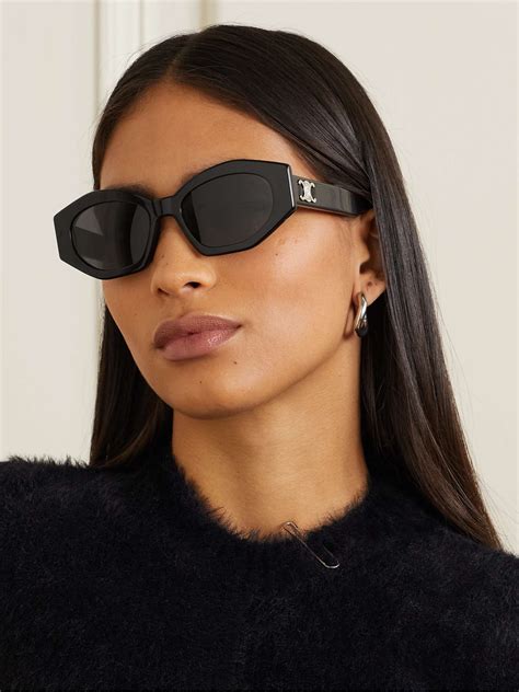 celine caty black|WOMEN'S LUXURY BLACK CAT EYE SUNGLASSES .